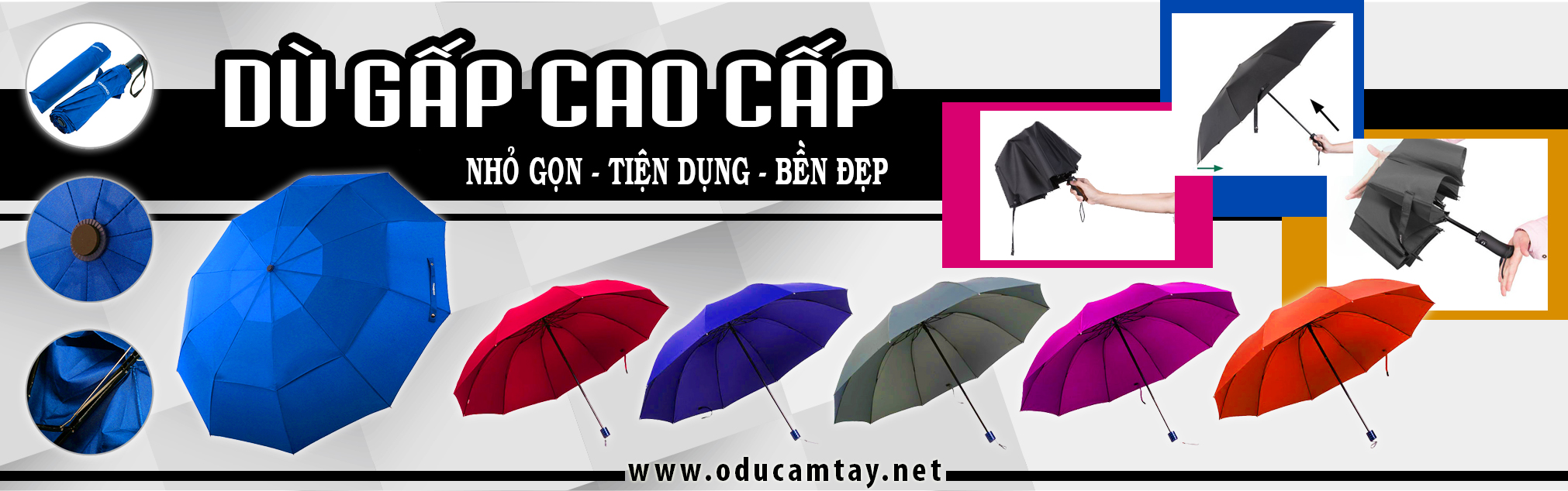 ô dù cầm tay quảng cáo