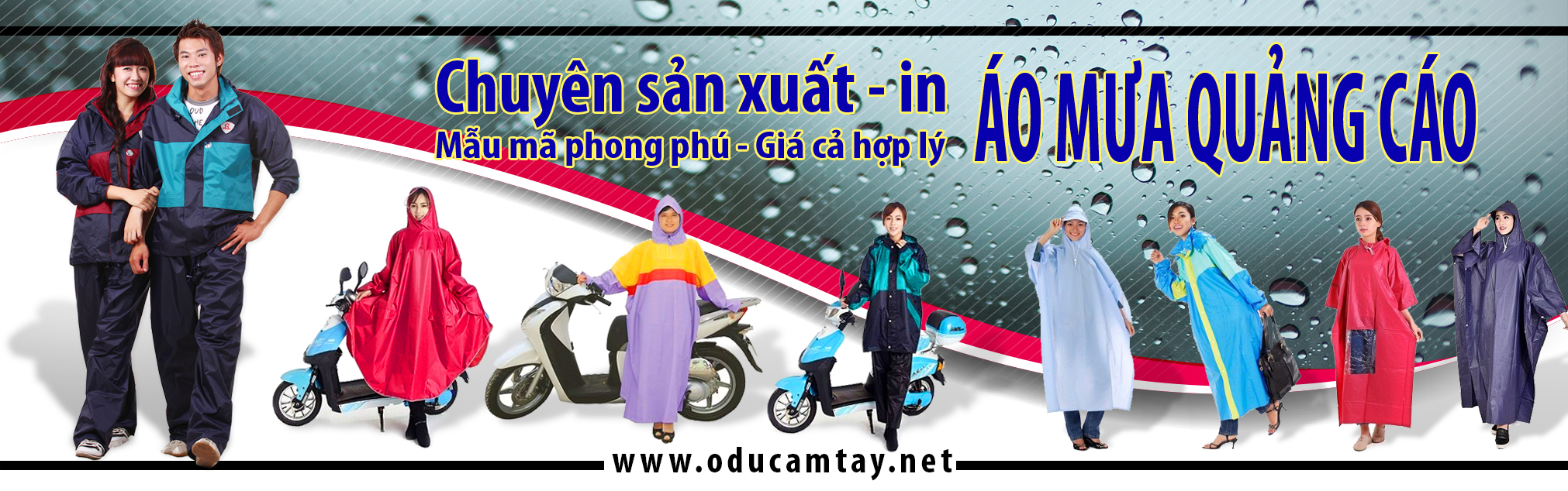 Sản xuất áo mưa quảng cáo